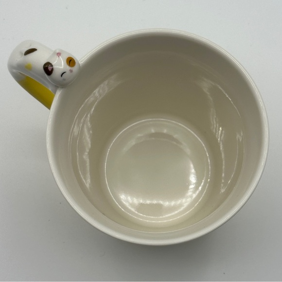Genki Cats Coffee Cup With Cat Peeking Handle 12 fl oz Kitten Neko Design - Picture 4 of 9